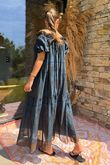The Tallulah Midaxi Dress Paisley Navy